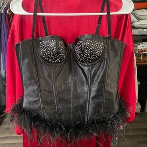 Black Corset Style Lingerie Top